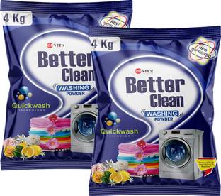 Orveen Detergent Powder Better Clean | Top & Front Load | Remove Tough Stain on Clothes, Dissolve Easily Detergent Powder (Active Fresh)