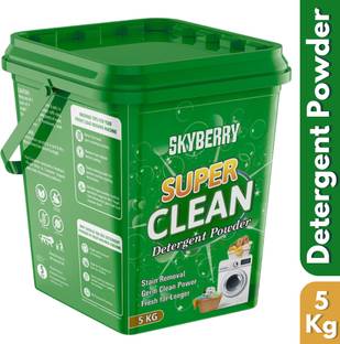 skyberry super clean detergent powder, top/front load washing powder, green Detergent Powder (green)