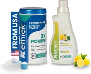 ethiek Concentrated Detergent Powder (800g) & Fabric Conditioner (0.5L) - Combo Detergent Powder