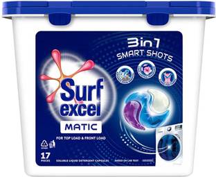 Surf Excel Matic Front & Top Load Soluble Liquid Detergent Capsules 17 pcs Detergent Powder