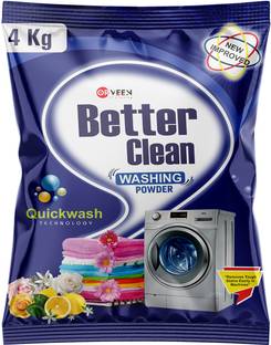 Orveen Detergent Powder Better Clean | Top & Front Load | Remove Tough Stain on Clothes, Dissolve Easily Detergent Powder (Active Fresh)