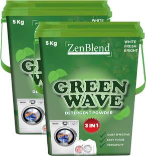 ZenBleand DETERGENT POWDER FOR WASHING MACHONE TOP LOAD , FRONT LOAD ,BUCKET WSH Detergent Powder (GREEN WAVE)