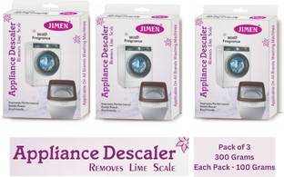 JIMEN Washing Machine Tub/Drum cleaning Powder with Best appliance Descaler Technology for any fully automatic front/top load washing machine pack of 3 (300 gm). Detergent Powder (Apple)
