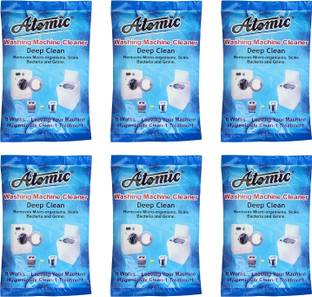 ATOMIC Descale Powder For Washing Machine - Top Load & Front Load Machine/ Drum Cleaner Detergent Powder (Lemon)