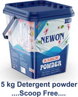 NEWON Double Power Detergent Powder - 5 Kg | Top Load & Front Load Washing Powder Detergent Powder (Active Fresh)