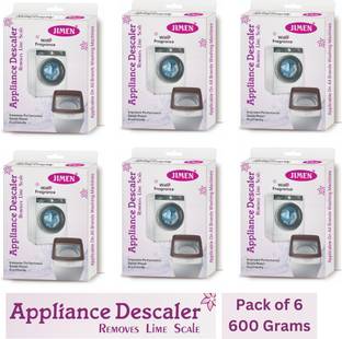JIMEN Washing Machine Tub/Drum cleaning Powder with Best appliance Descaler Technology for any fully automatic front/top load washing machine pack of 6 (600 gm). Detergent Powder (apple)