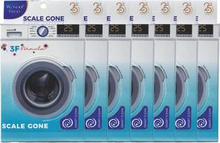 wonder fresh Scale gone powder for Front and Top loaded Washing machine drum / Tub cleaning | descale powder | 100g Each X 7 Pack | Detergent Powder