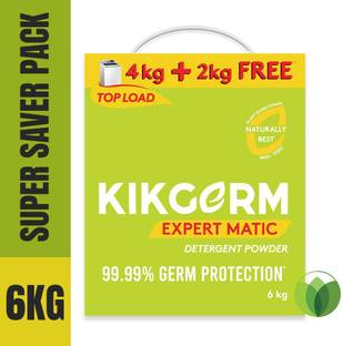 Kikgerm Expert Matic Plant based Top Load laundry Detergent Powder (Lemony Freshness)