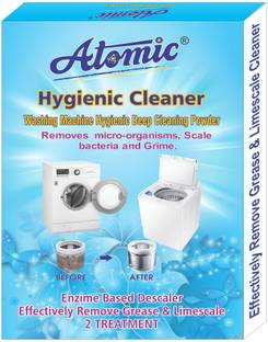 ATOMIC Washing Machine Cleaner For Top Load & Front Load | Pack OF 2 | 150g Each Detergent Powder (Lemon)