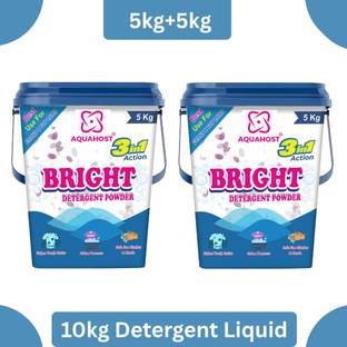 AQUAHOST Washing Machine powder Detergent Value Pack of 10kg Detergent Powder (Aqua fragrance)