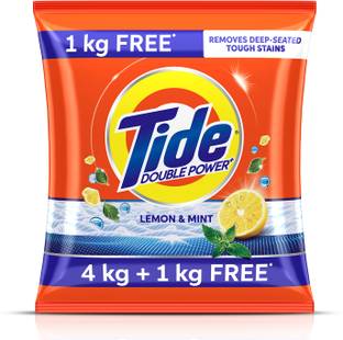 Tide Plus (4+1kg), Lemon & Mint Detergent Powder (Lemon & Mint)
