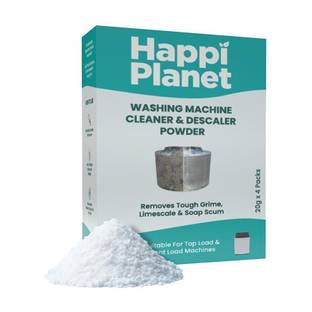 Happi Planet Washing Machine Cleaner & Descaler Powder | 4 Sachets (20g Each) Descaler (Lime)