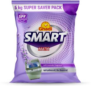 Ghadi Smart Matic Top& Front Load Washing Machine Detergent Powder with SPF Technology Detergent Powder (Lavender)