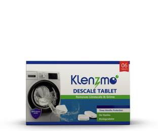 Klenzmo Washing Machine Descale (6 count) Tablet for Top & Front Load Detergent Powder