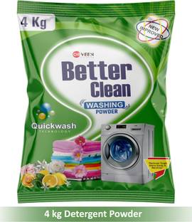 Orveen Matic Detergent Powder 4Kg | Top & Front Load Machine, Remove Tough Dried Stain* Detergent Powder (Active Fresh)