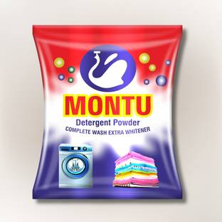 MONTU Laundry Detergent For Top Front Load Washing Machine Powder Remove Tough Stain Detergent Powder (Lime & Lemon Fragrance For 8 Hours)