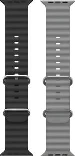 FastCares Silicone Sport Compatible With All Smart Watch Band 42mm 44mm 49mm Pack OF 2 49 mm Silicone Watch Strap
