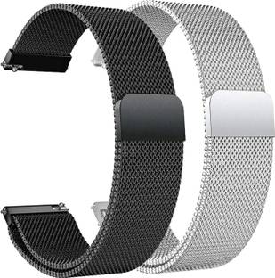 TRENDINGVIEW Metal Chain Watch Strap With Magnetic Lock Suitable For 19 MM Watch Pack Of 2 19 mm Metal Watch Strap