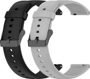 TRENDINGVIEW "20mm Classic Smartwatch Strap with Black Buckle – (Combo Pack of 2) 20 mm Silicone Watch Strap