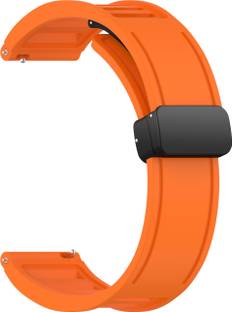ACM WSM35W22OR2395 Watch Strap Magnetic Clasp 22mm for Noise Colorfit Vision Smartwatch Orange Smart W...