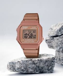 Price History of Vintage Rose Gold Dial Rose Gold Stainless Steel Band Digital Watch For Men Women D200 B650WC 5ADF