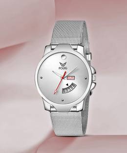 FOGG -SL Silver Day & Date Analog Watch  - For Women