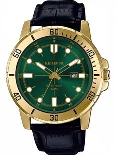 KILLER Killer 7010 Golden Green Edition With Date on 3 Timewear 7010 Golden Green Edition With Date on 3 and Special Golden Hands Used Analog Watch  - For Men