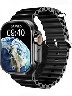 FastCares (Black Strap Free Size) With Call Function T800 ultra smart with wireless charging Smart (Without Sim Card) Digital Watch  - For Men & Women