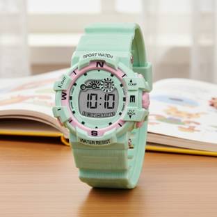 WiseWalker WiseWalker® Kids Green Digital Sports Watch Water Resistant Plastic Strap Digital Watch  - ...