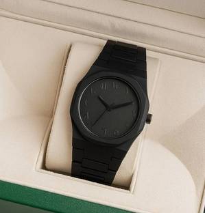 Calf & Co. Black Aura Men’s Luxury Aura Black Arabic Numeral Watch Analog Watch  - For Men & Women