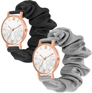 Hidelliya rijli ribbin black&grey Analog Watch  - For Women