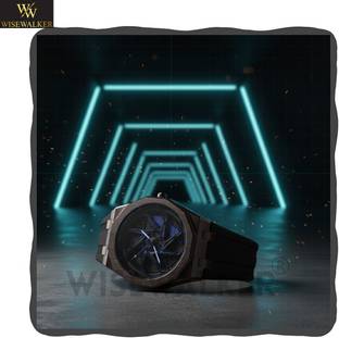 WiseWalker WiseWalker® Black & Blue Color Rim Revolving Modern Sport Dial Silicon Strap Analog Watch  ...