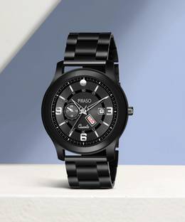 PIRASO D&D C19 BLACK Latest Designer Black Color Watch With Day & Date Functioning Analogue Watch For Boys Analog Watch  - For Men