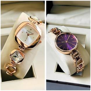 Americanviber DRW0027CCK Premium Color Smooth Finish COMBO Pack 2 Analog Watch  - For Women