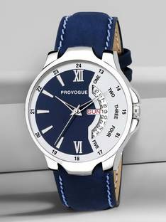 PROVOGUE Day and Date Functioning Blue Dial Analog Watch  - For Men