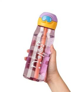 Riydh Trends Plastic Transparent Portable Water Bottle Leakproof Anti- Water Bottle, 480 ml Water Bottle