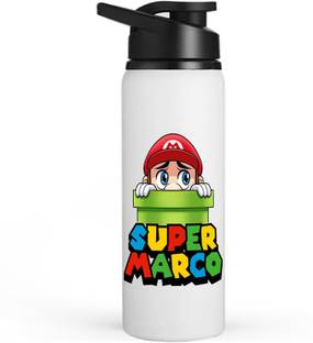 RON BRANDO Super mario Printed Stylish Aluminium Water botter 750 ml Water Bottle