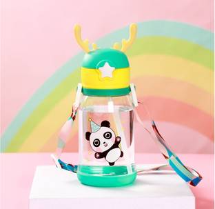 NAIRO Deer Horn Multi Design Water Bottle for Kids, Bottle with Sipper 600 ml Water Bottle