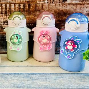 KOBBET Design Cartoon Sipper Water Bottle for School Sports Bottle for Kids 520 ml Water Bottle