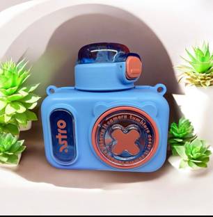 om shiv goraksh trades stylish camera water sipper kids blue 600 ml Water Bottle