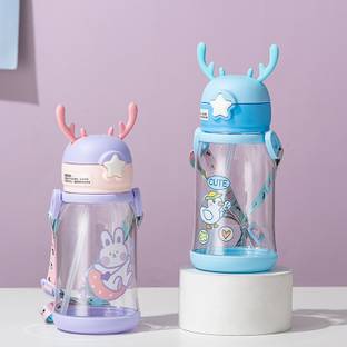 x pulse Deer Antler cartoon water bottle tritan BPA Free Straw 600 ml Water Bottles