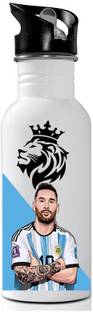 RON BRANDO Lionel Messi Print Printed Sports Aluminium Sublimation Sipper Water Bottle/PT-3 750 ml