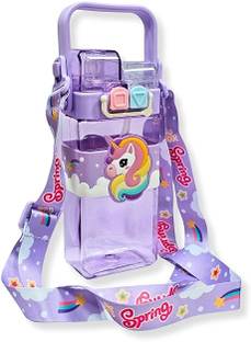 AWEJOY Kid's Cartoon Water Bottle for girls & boys, Leak-Proof, with Adjustable Strap 520 ml Water Bottle