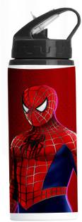 Printwala Spiderman Sipper Water Bottle For Boy Girl School And Gym (BSN525) 600 ml Water Bottle