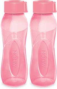 MILTON I GO 500 ml Bottle (Pack of 2, PINK, Plastic) SMALL BOTTLE 500 ml Water Bottles