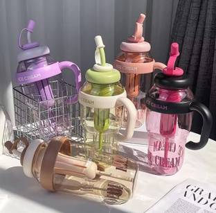 FRANKSON ice cream boba water bottle with handle 700 ml