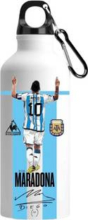 Trendblend Messi & Maradona Tribute Water Bottle Sports Sipper Aluminum Bottle Gifts 600 ml Water Bottle