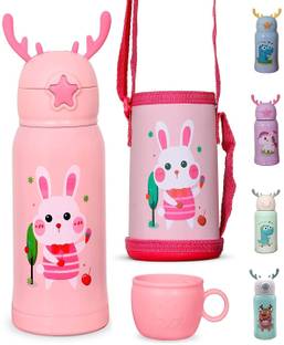 SHUANG YOU Stainless Steel Water Bottle for Kids Steel Sipper Bottle Water Bottle for Boys 500 ml Water Bottle