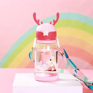 ARNAH TREASURE Rabbit Kids School water Bottle for girls and boys BPA free With Strap 600 ml Water Bottle
