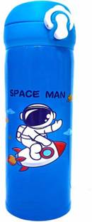 Ample Wings Stainless Steel Insulated Water Bottle Sipper - Round Shape Astronaut Space 450 ml Water Bottle